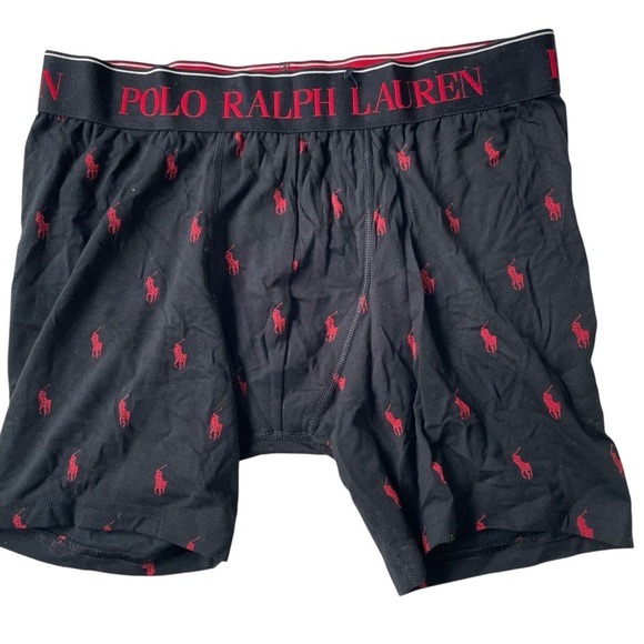 Polo by Ralph Lauren Boxer Briefs Black and Red - Picture 1 of 5